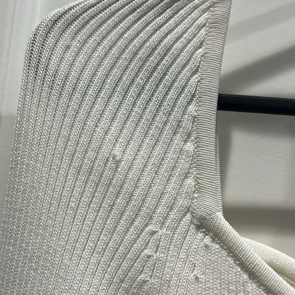 Revolve Significant Other Dacia Knit Long Sleeve Cropped Top in Cream Sz 4 - Picture 8 of 11